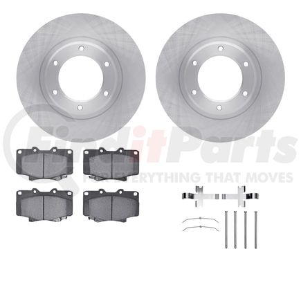 Dynamic Friction Company 6512-76448 Brake Rotor with 5000 Brake Pads and Hardware Kit