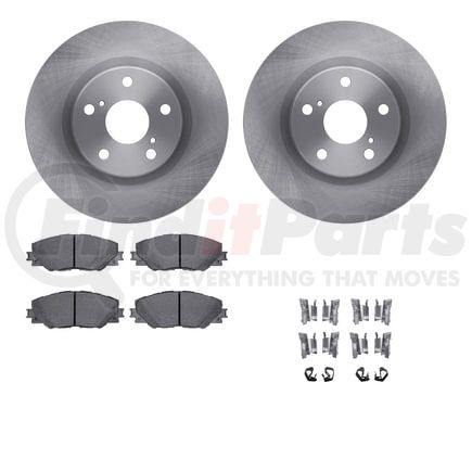 Dynamic Friction Company 6512-76482 Brake Rotor with 5000 Brake Pads and Hardware Kit