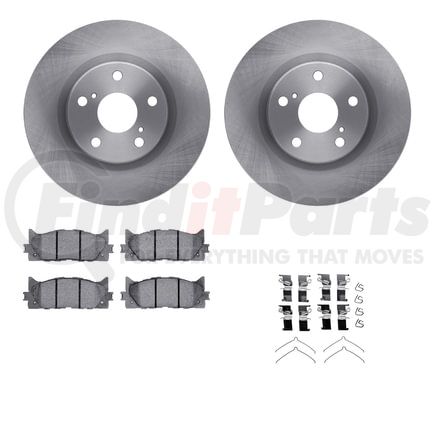 Dynamic Friction Company 6512-76483 Brake Rotor with 5000 Brake Pads and Hardware Kit