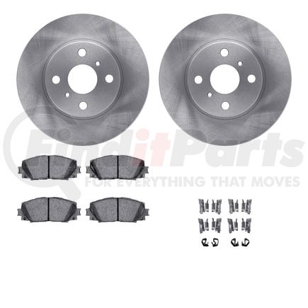 Dynamic Friction Company 6512-76474 Brake Rotor with 5000 Brake Pads and Hardware Kit