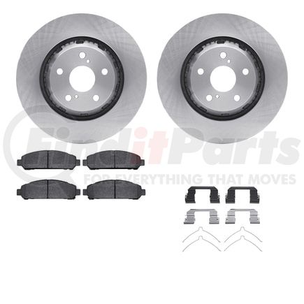 Dynamic Friction Company 6512-76509 Brake Rotor with 5000 Brake Pads and Hardware Kit