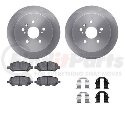 Dynamic Friction Company 6512-76512 Brake Rotor with 5000 Brake Pads and Hardware Kit