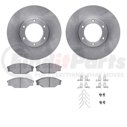 Dynamic Friction Company 6512-76572 Brake Rotor with 5000 Brake Pads and Hardware Kit