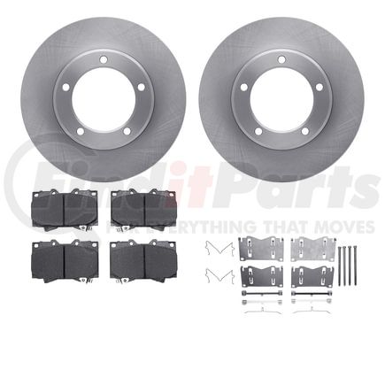 Dynamic Friction Company 6512-76593 Brake Rotor with 5000 Brake Pads and Hardware Kit