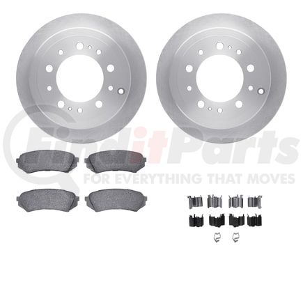 Dynamic Friction Company 6512-76596 Brake Rotor with 5000 Brake Pads and Hardware Kit