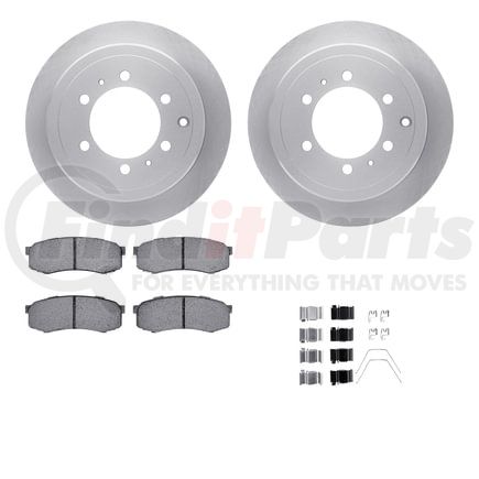 Dynamic Friction Company 6512-76608 Brake Rotor with 5000 Brake Pads and Hardware Kit