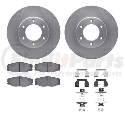 Dynamic Friction Company 6512-76611 Brake Rotor with 5000 Brake Pads and Hardware Kit