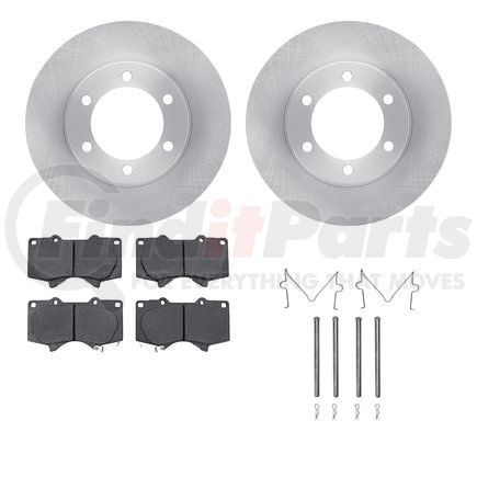 Dynamic Friction Company 6512-76633 Brake Rotor with 5000 Brake Pads and Hardware Kit