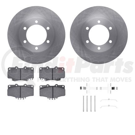 Dynamic Friction Company 6512-76629 Brake Rotor with 5000 Brake Pads and Hardware Kit