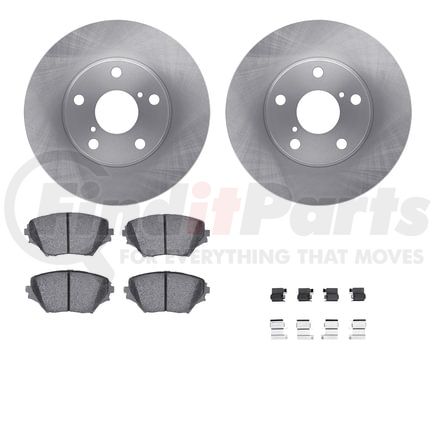 Dynamic Friction Company 6512-76638 Brake Rotor with 5000 Brake Pads and Hardware Kit
