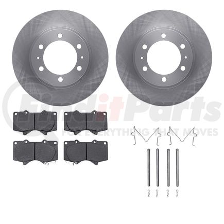 Dynamic Friction Company 6512-76647 Brake Rotor with 5000 Brake Pads and Hardware Kit