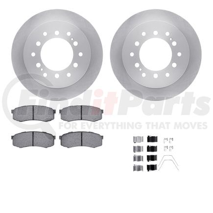 Dynamic Friction Company 6512-76644 Brake Rotor with 5000 Brake Pads and Hardware Kit