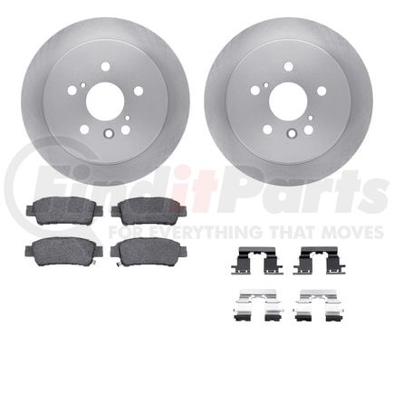 Dynamic Friction Company 6512-76656 Brake Rotor with 5000 Brake Pads and Hardware Kit