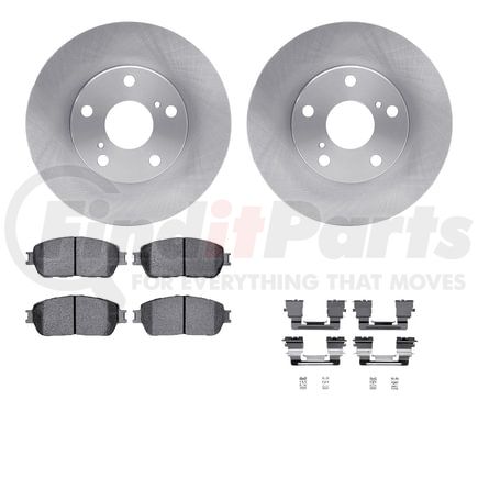 Dynamic Friction Company 6512-76662 Brake Rotor with 5000 Brake Pads and Hardware Kit