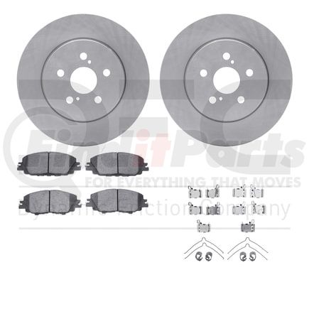 Dynamic Friction Company 6512-76713 Brake Rotor with 5000 Brake Pads and Hardware Kit