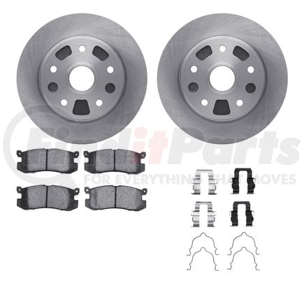 Dynamic Friction Company 6512-80118 Brake Rotor with 5000 Brake Pads and Hardware Kit