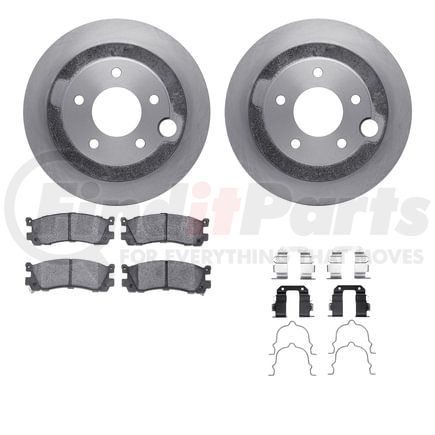 Dynamic Friction Company 6512-80160 Brake Rotor with 5000 Brake Pads and Hardware Kit