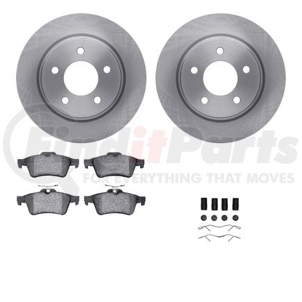 Dynamic Friction Company 6512-80193 Brake Rotor with 5000 Brake Pads and Hardware Kit