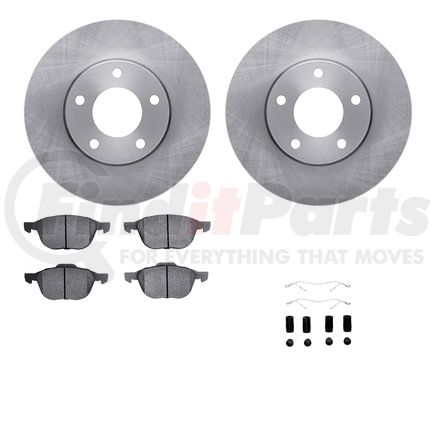 Dynamic Friction Company 6512-80200 Brake Rotor with 5000 Brake Pads and Hardware Kit