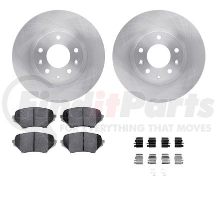 Dynamic Friction Company 6512-80223 Brake Rotor with 5000 Brake Pads and Hardware Kit