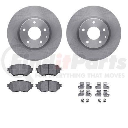 Dynamic Friction Company 6512-80242 Brake Rotor with 5000 Brake Pads and Hardware Kit