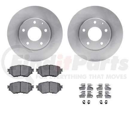 Dynamic Friction Company 6512-80248 Brake Rotor with 5000 Brake Pads and Hardware Kit