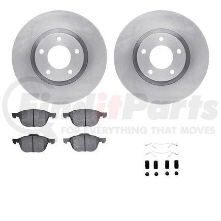 Dynamic Friction Company 6512-80290 Brake Rotor with 5000 Brake Pads and Hardware Kit