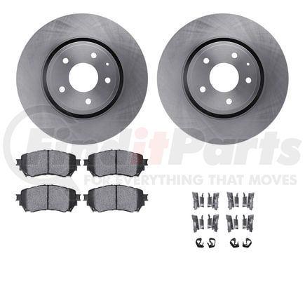 Dynamic Friction Company 6512-80348 Brake Rotor with 5000 Brake Pads and Hardware Kit