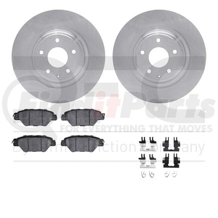 Dynamic Friction Company 6512-80343 Brake Rotor with 5000 Brake Pads and Hardware Kit