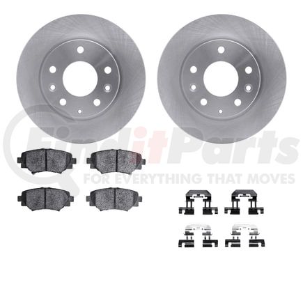 Dynamic Friction Company 6512-80356 Brake Rotor with 5000 Brake Pads and Hardware Kit