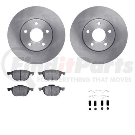 Dynamic Friction Company 6512-99112 Brake Rotor with 5000 Brake Pads and Hardware Kit