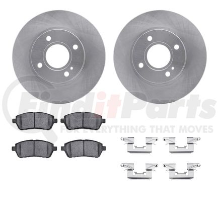 Dynamic Friction Company 6512-99085 Brake Rotor with 5000 Brake Pads and Hardware Kit