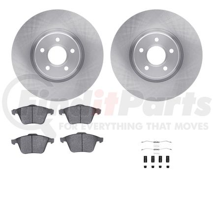 Dynamic Friction Company 6512-99133 Brake Rotor with 5000 Brake Pads and Hardware Kit