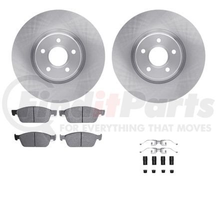 Dynamic Friction Company 6512-99134 Brake Rotor with 5000 Brake Pads and Hardware Kit