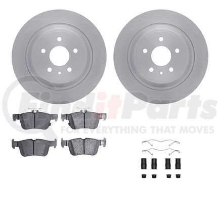 Dynamic Friction Company 6512-99142 Brake Rotor with 5000 Brake Pads and Hardware Kit