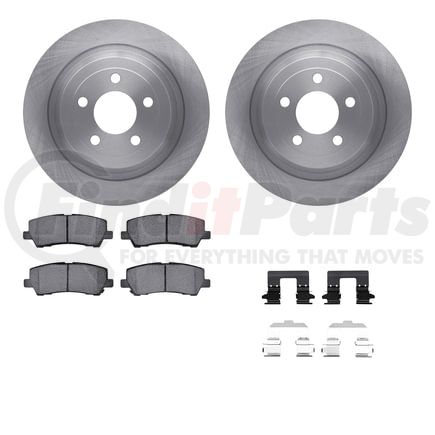 Dynamic Friction Company 6512-99157 Brake Rotor with 5000 Brake Pads and Hardware Kit