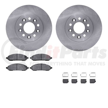 Dynamic Friction Company 6512-99182 Brake Rotor with 5000 Brake Pads and Hardware Kit