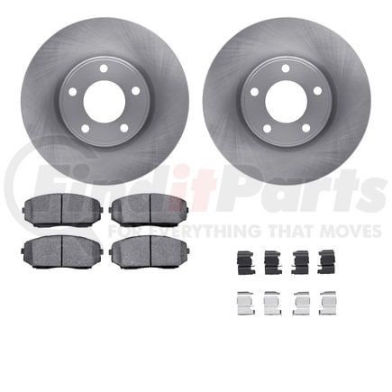 Dynamic Friction Company 6512-99206 Brake Rotor with 5000 Brake Pads and Hardware Kit