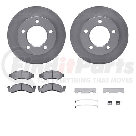 Dynamic Friction Company 6512-99275 Brake Rotor with 5000 Brake Pads and Hardware Kit