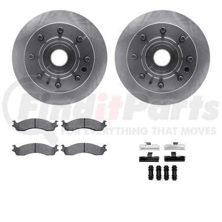 Dynamic Friction Company 6512-99336 Brake Rotor with 5000 Brake Pads and Hardware Kit