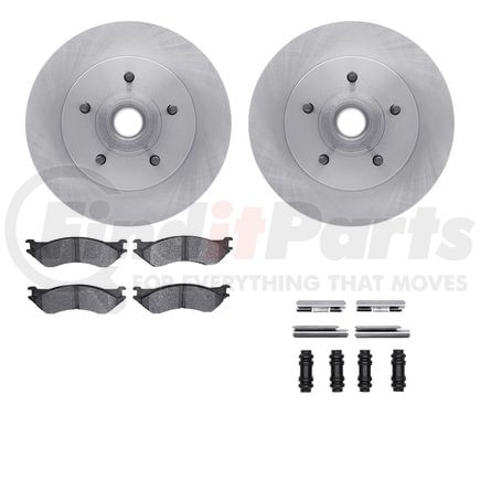 Dynamic Friction Company 6512-99414 Brake Rotor with 5000 Brake Pads and Hardware Kit