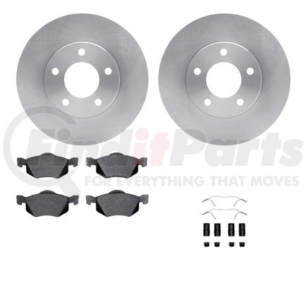 Dynamic Friction Company 6512-99511 Brake Rotor with 5000 Brake Pads and Hardware Kit