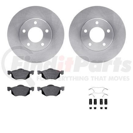 Dynamic Friction Company 6512-99510 Brake Rotor with 5000 Brake Pads and Hardware Kit
