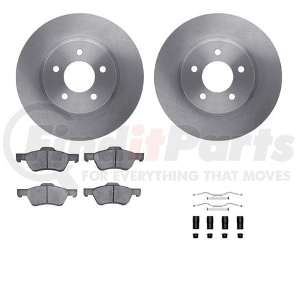 Dynamic Friction Company 6512-99578 Brake Rotor with 5000 Brake Pads and Hardware Kit