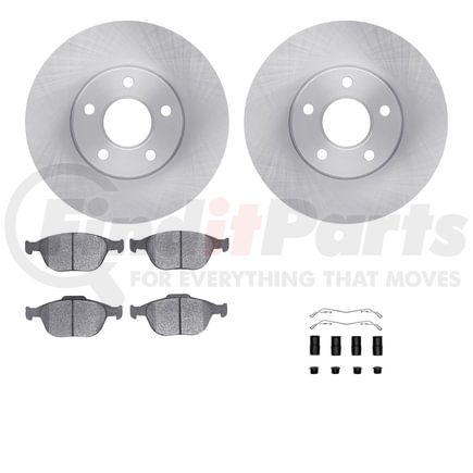 Dynamic Friction Company 6512-99675 Brake Rotor with 5000 Brake Pads and Hardware Kit