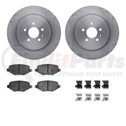 Dynamic Friction Company 6512-99685 Brake Rotor with 5000 Brake Pads and Hardware Kit