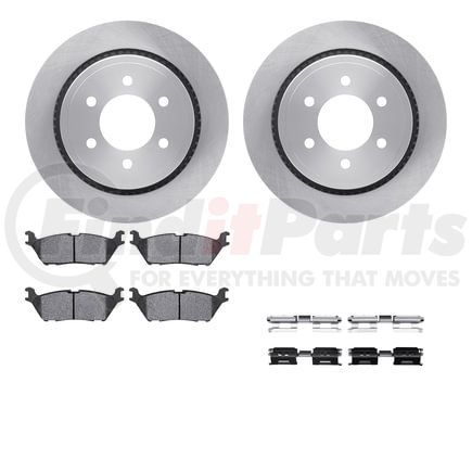 Dynamic Friction Company 6512-99726 Brake Rotor with 5000 Brake Pads and Hardware Kit