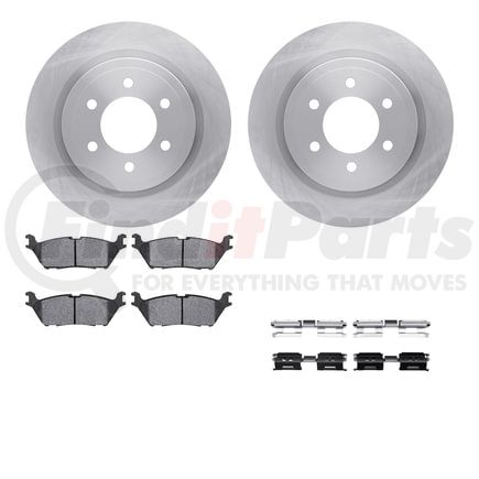 Dynamic Friction Company 6512-99804 Brake Rotor with 5000 Brake Pads and Hardware Kit