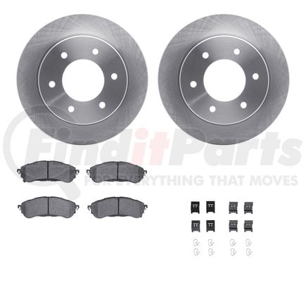 Dynamic Friction Company 6512-99846 Brake Rotor with 5000 Brake Pads and Hardware Kit