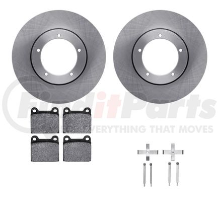 Dynamic Friction Company 6612-02009 Rotors with 5000 Euro Ceramic Brake Pads includes Hardware